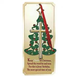 ΣΤΟΛΙΔΙ ΜΕΤΑΛΛΙΚΟ ΔΕΝΤΡΟ-ΣΤΑΥΡΟΣ 14x8cm Xmasfest 1133396