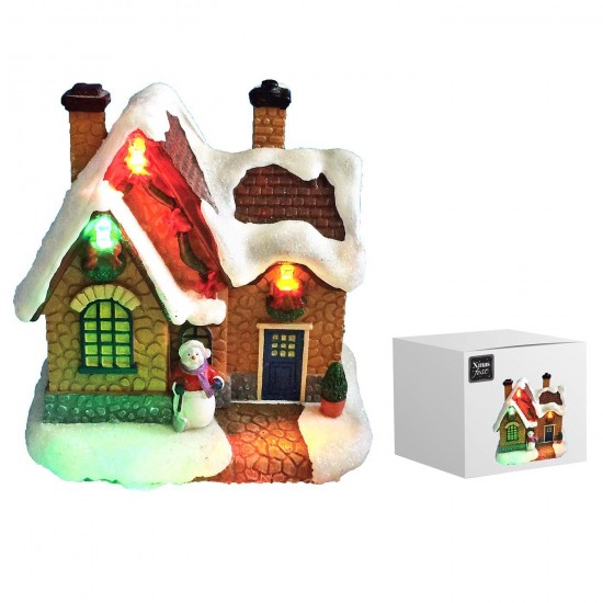 TG-93-3458 - Παράσταση xmas σπιτάκι φωτεινό 10x9,5x6,5cm Xmasfest 1133478 Παράσταση xmas σπιτάκι φωτεινό 10x9,5x6,5cm Xmasfest 1133478