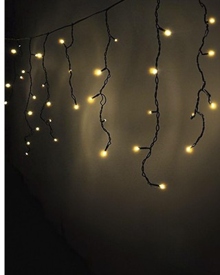 100 Λαμπάκια LED Λευκό Θερμό Βροχή με Επέκταση & Προγράμματα IP44 110x80cm (δεν Περιέχεται ο Μετασχηματιστής) Xmasfest 1133500