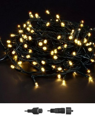 510 Λαμπάκια LED Λευκό Θερμό σε Σειρά με Επέκταση & Προγράμματα Ip44 25,5m (δεν Περιέχεται ο Μετασχηματιστής) Xmasfest 1133503