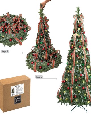 Δέντρο pop up με Στολισμό & led 180cm 180cm ~ø76cm Xmasfest 1133520
