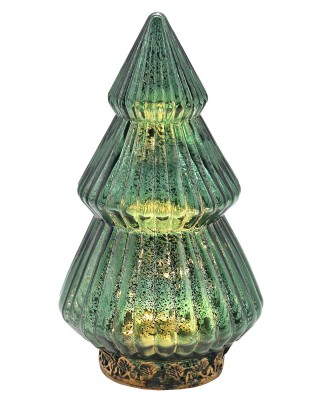 Φανάρι led Γυάλινο Δέντρο Αντικέ Copper 22x12,5cm Xmasfest 1133547