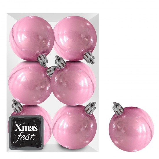 TG-93-3535 - Μπάλες περλέ ροζ πακ=6τεμ φ10 Φ10cm Xmasfest 1133555 Μπάλες περλέ ροζ πακ=6τεμ φ10 Φ10cm Xmasfest 1133555