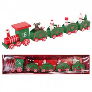 Τραινάκι ξύλινο χριστουγεννιάτικο 25x5,5cm Xmasfest 1133610-O