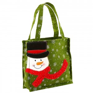 Τσαντάκι τσόχινο xmas φιγούρες 17x15cm Xmasfest 1133627-O