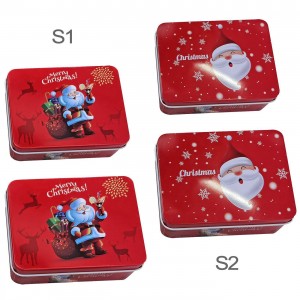 Κουτιά Μεταλλικά Xmas σετ=2 τεμ Ορθογώνια 14x10x4cm & 12x9x3,5cm Xmasfest 1133684