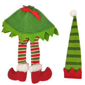 Θήκη Κρασιού Xmas Ξωτικό-Δέντρο 43cm Xmasfest 1133831