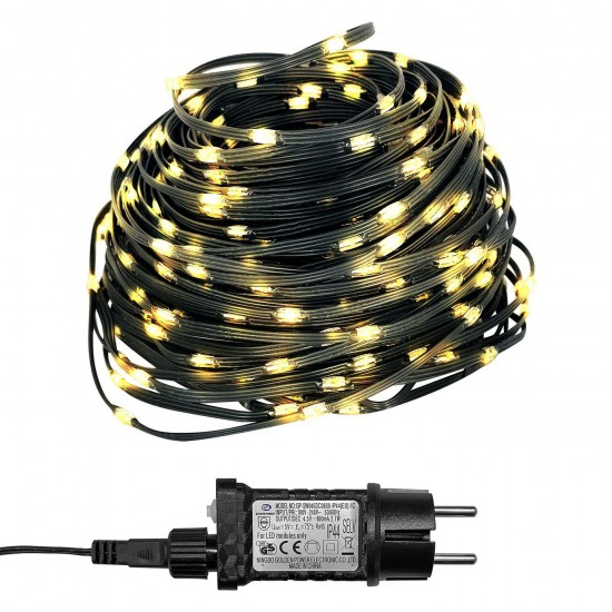 810 λαμπάκια led λευκό θερμό σε σειρά με προγράμματα ip44 43,5m Xmasfest 1133851