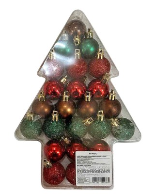 Μπάλες Δέντρου Χριστουγέννων σετ=24τεμ ø3cm Xmasfest 1133929