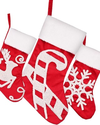 Μπότα Χριστουγέννων Βελουτέ 3D Σχέδια 45x29cm Xmasfest 1133935