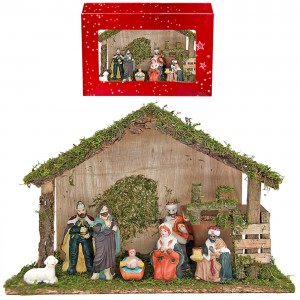 Φάτνη Ξύλινη Μεγάλη 31x20cm Xmasfest 113519