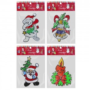 Αυτοκόλλητα gelly xmas σχέδια Καρ=25x15cm Xmasfest 113552-O