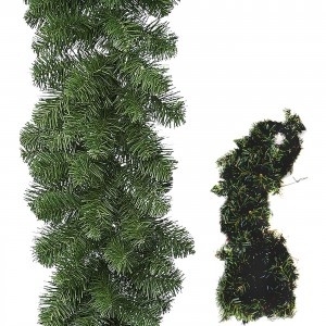 Γιρλάντα Πράσινη Σκληρή Απλή ø:20cm Y:2,7m Xmasfest 113768
