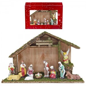 Φάτνη Ξύλινη Πολύ Μεγάλη 37x24cm Xmasfest 113938