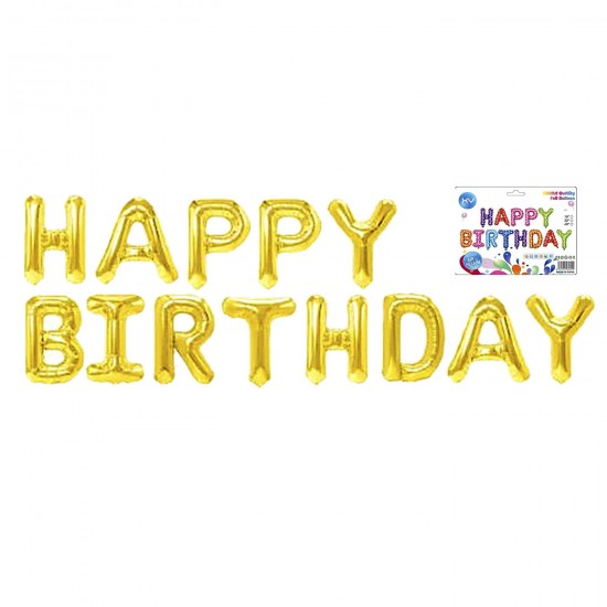 ΦΟΥΣΚΩΤΟ ΜΕΤΑΛΛΙΖΕ HAPPY BIRTHDAY ΥΨΟΣ ΓΡΑΜΜΑΤΩΝ=42cm  116791